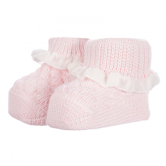 Πλεκτές κάλτσες μωρού, σε ροζ χρώμα Chicco 255909 2