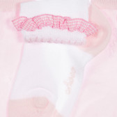 Σετ δύο ζευγάρια βρεφικές κάλτσες σε ροζ και λευκό. Chicco 255924 3