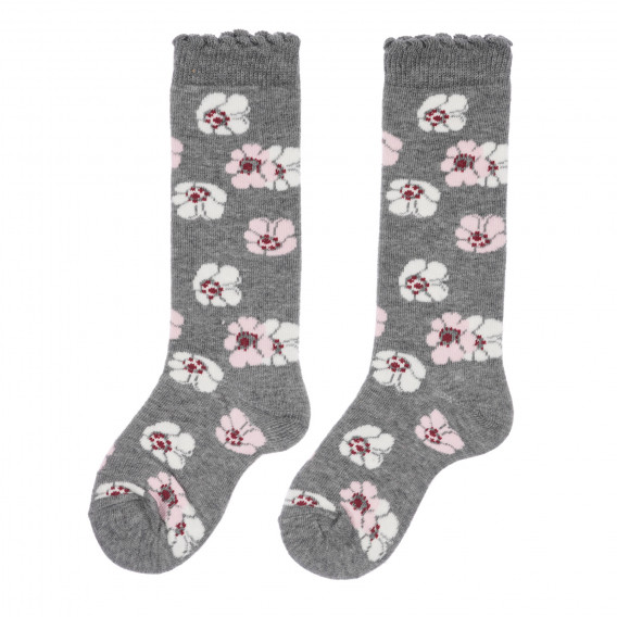 Σετ από τρία ζευγάρια βρεφικές κάλτσες σε ροζ και γκρι χρώμα Chicco 255935 4