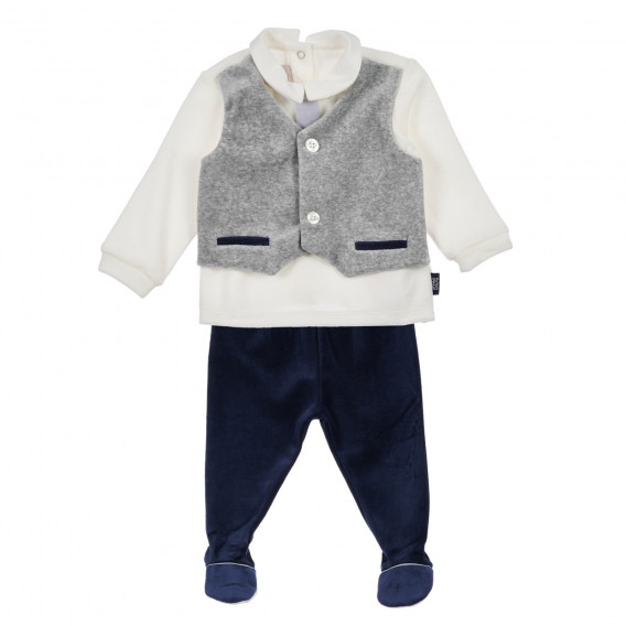Βαμβακερό μωρό σε λευκό και μπλε χρώμα. Chicco 255983 