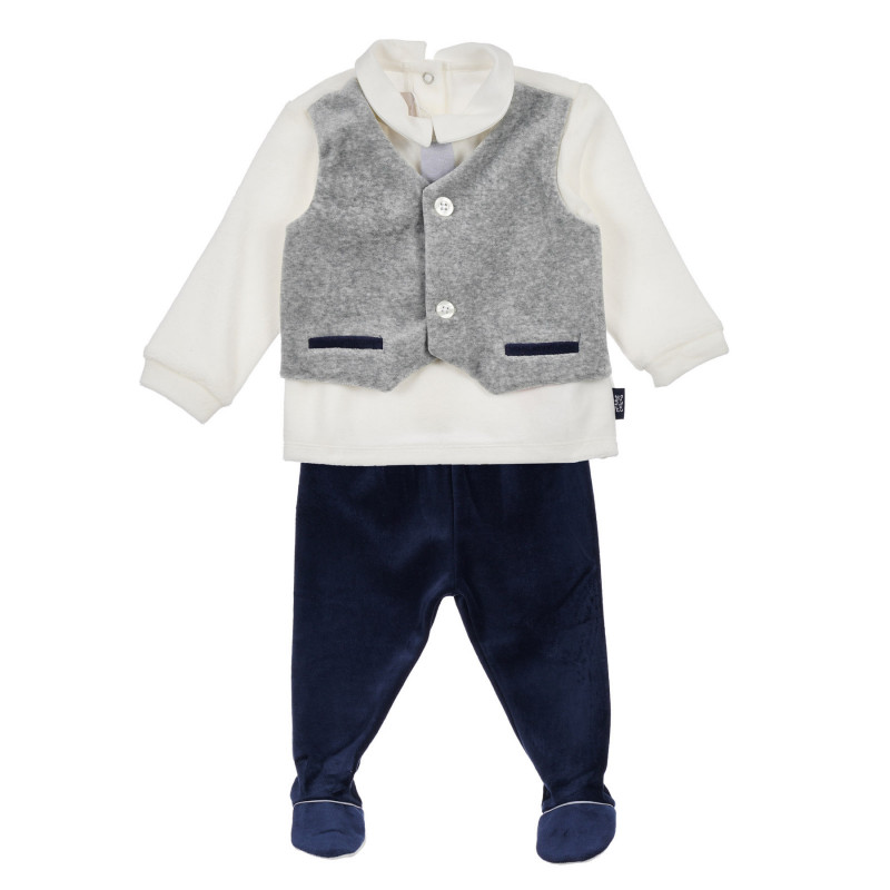 Βαμβακερό μωρό σε λευκό και μπλε χρώμα.  255983