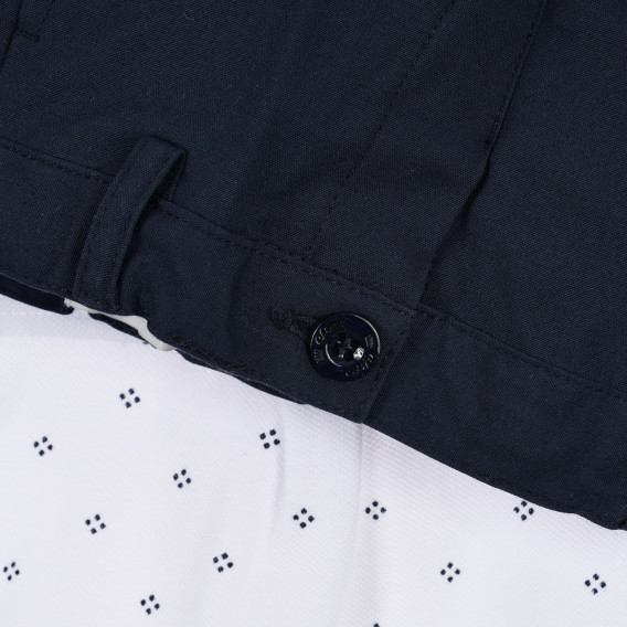 Βαμβακερό πουκάμισο με βρεφικό παντελόνι σε λευκό και μπλε χρώμα Chicco 256013 4