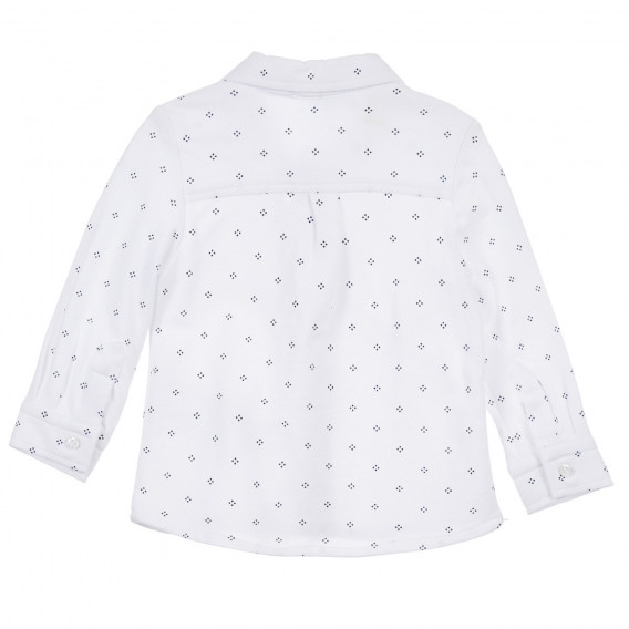 Βαμβακερό πουκάμισο με βρεφικό παντελόνι σε λευκό και μπλε χρώμα Chicco 256014 5