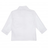 Βαμβακερό σετ πουκάμισο και παιδικό παντελόνι σε λευκό και μπλε χρώμα Chicco 256032 5