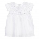 Βαμβακερό φόρεμα με καρδιές για μωρό, λευκό Chicco 256056 
