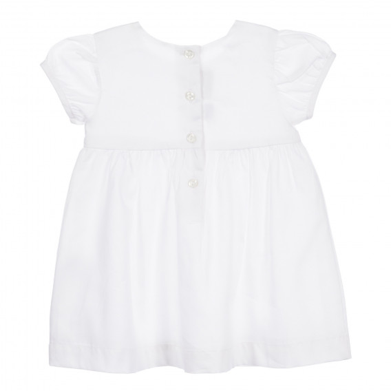 Βαμβακερό φόρεμα με καρδιές για μωρό, λευκό Chicco 256058 4
