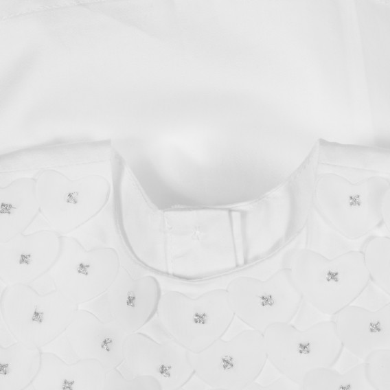 Βαμβακερό φόρεμα με καρδιές για μωρό, λευκό Chicco 256059 3