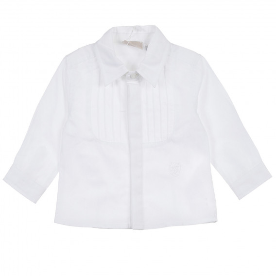 Βαμβακερό σετ πουκάμισο και βρεφικό παντελόνι, λευκό Chicco 256060 2