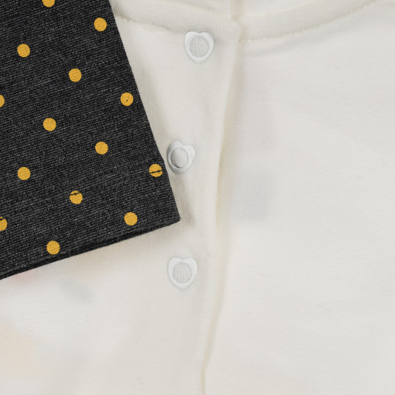 Βαμβακερή μπλούζα σετ με κολάν για μωρό σε λευκό και καφέ χρώμα Chicco 256137 4