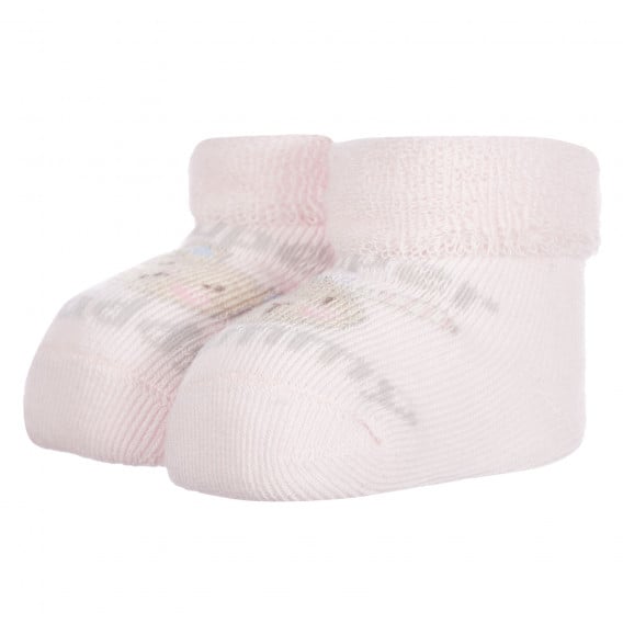 Πλεκτές κάλτσες MOMMY AND DADDY για μωρό, σε ροζ χρώμα Chicco 256141 