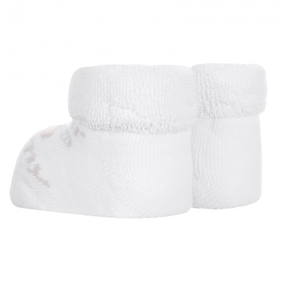 Πλεκτές κάλτσες MOMMY AND DADDY για μωρό, λευκές Chicco 256144 2