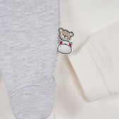 Βαμβακερό σετ μπλούζα και μποτάκια σε λευκό και γκρι χρώμα για ένα μωρό Chicco 256148 4