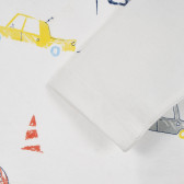 Βαμβακερό σετ CARS για μωρό σε λευκό και γκρι χρώμα Chicco 256154 3