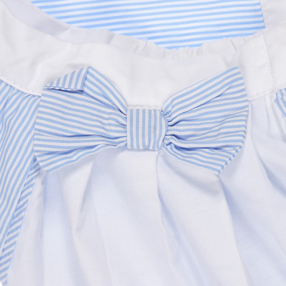 Βαμβακερή ριγέ φούστα με κορδέλα σε λευκό και μπλε χρώμα Chicco 256255 3