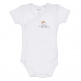 Βαμβακερό σετ από δύο κοντομάνικες φόρμες για μωρό σε λευκό και μπλε χρώμα Chicco 256273 6