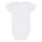 Βαμβακερό σετ από δύο κοντομάνικες φόρμες για μωρό σε λευκό και μπλε χρώμα Chicco 256274 7
