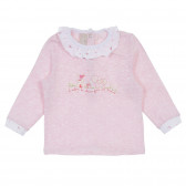 Βαμβακερό σετ μπλούζα και μποτάκια για μωρό σε ροζ και λευκό Chicco 256275 2