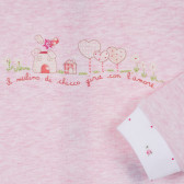 Βαμβακερό σετ μπλούζα και μποτάκια για μωρό σε ροζ και λευκό Chicco 256277 3