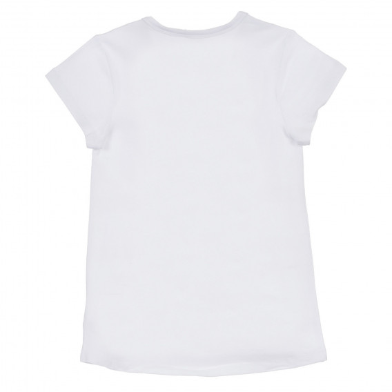 Βαμβακερό σετ μπλουζάκι και κολάν σε λευκό και ροζ χρώμα Chicco 256320 5