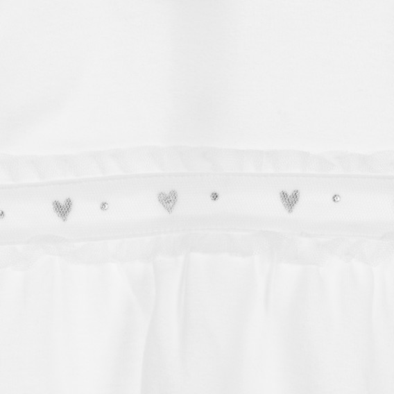 Βαμβακερό φόρεμα με μακριά μανίκια για μωρό, λευκό Chicco 256350 2