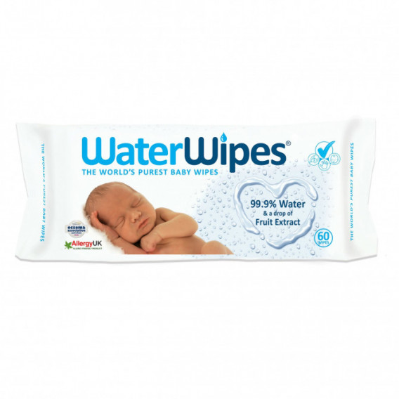 WaterWipes 99,9% υγρά μαντηλάκια, 60 τεμ. WaterWipes 256475 