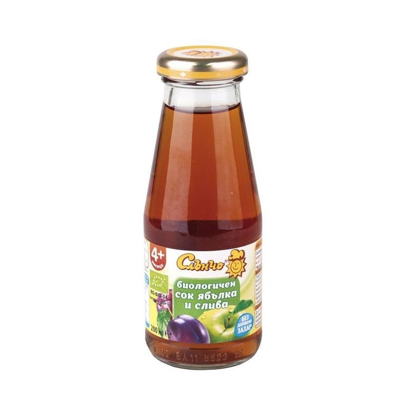 Βιολογικός χυμός μήλου και δαμάσκηνου σε μπουκάλι 200ml για παιδί 4+ μηνών  256599