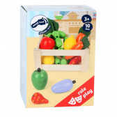 Ξύλινο παζλ φρούτων και λαχανικών σε κουτί Small Foot 256791 2