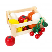 Ξύλινο παζλ φρούτων και λαχανικών σε κουτί Small Foot 256792 