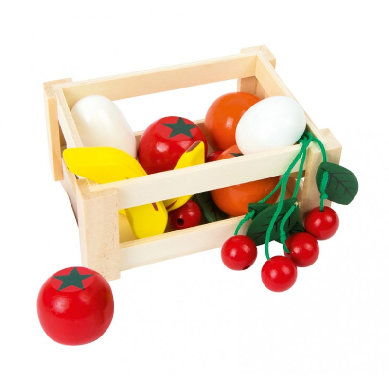 Ξύλινο παζλ φρούτων και λαχανικών σε κουτί  256792