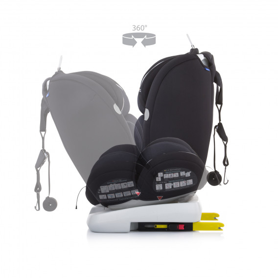 Κάθισμα αυτοκινήτου 360 ISO Journey 0-36 kg, άσφαλτος Chipolino 257226 6