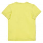 Βαμβακερό μπλουζάκι με γραφική εκτύπωση και επιγραφή Jump High, πράσινο Benetton 257542 8