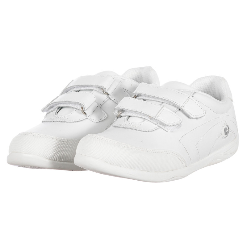 Πάνινα παπούτσια με ιμάντες velcro, λευκό  257554