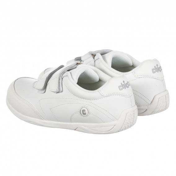 Πάνινα παπούτσια με ιμάντες velcro, λευκό Chicco 257556 2