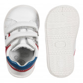 Πάνινα παπούτσια με κόκκινες και μπλε αποχρώσεις για μωρά, λευκό Chicco 257603 3