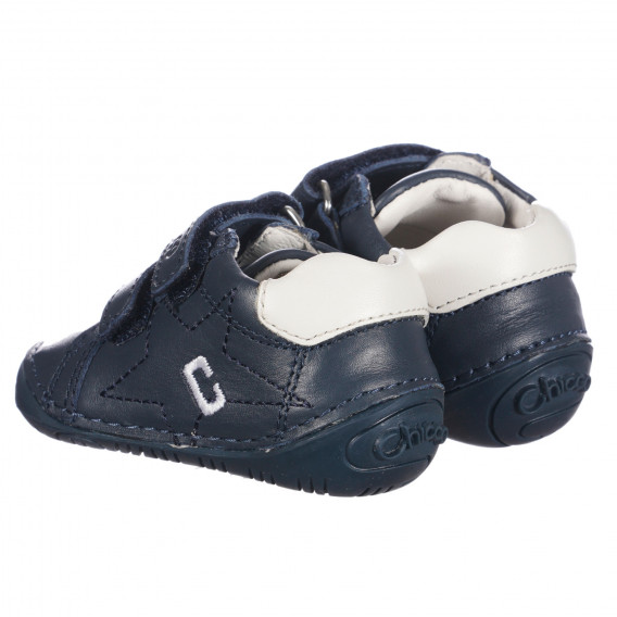 Δερμάτινα παπούτσια με τύπωμα με αστέρι για μωρά, μπλε ναυτικό Chicco 257637 2