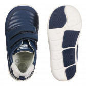 Δερμάτινα παπούτσια με λευκές λεπτομέρειες, μπλε Chicco 257640 3