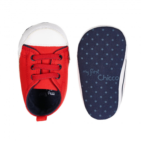 Πάνινα παπούτσια για μωρά, κόκκινα Chicco 257691 3