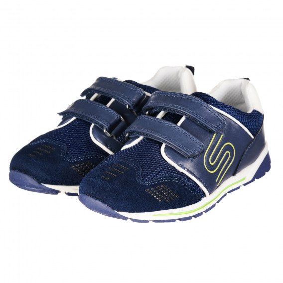 Πάνινα παπούτσια με λευκές λεπτομέρειες, σε σκούρο μπλε χρώμα Chicco 257695 