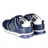 Πάνινα παπούτσια με λευκές λεπτομέρειες, σε σκούρο μπλε χρώμα Chicco 257696 2