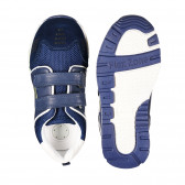 Πάνινα παπούτσια με λευκές λεπτομέρειες, σε σκούρο μπλε χρώμα Chicco 257697 3