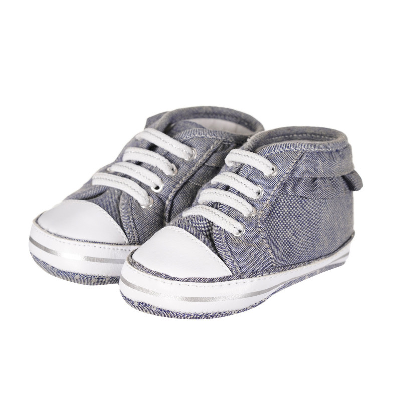 Πάνινα παπούτσια με πτυχώσεις για μωρά, σε μπλε  257722