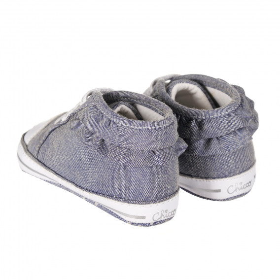 Πάνινα παπούτσια με πτυχώσεις για μωρά, σε μπλε Chicco 257723 2