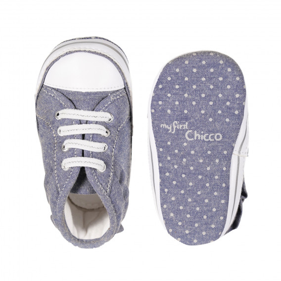 Πάνινα παπούτσια με πτυχώσεις για μωρά, σε μπλε Chicco 257724 3