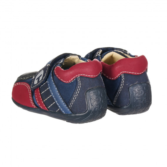 Παπούτσια με κόκκινες λεπτομέρειες για μωρά, σε μπλε ναυτικό χρώμα Chicco 257779 2