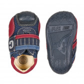 Παπούτσια με κόκκινες λεπτομέρειες για μωρά, σε μπλε ναυτικό χρώμα Chicco 257780 3