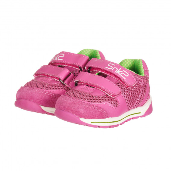 Πάνινα παπούτσια με δερμάτινες λεπτομέρειες, σε ροζ χρώμα Chicco 257802 