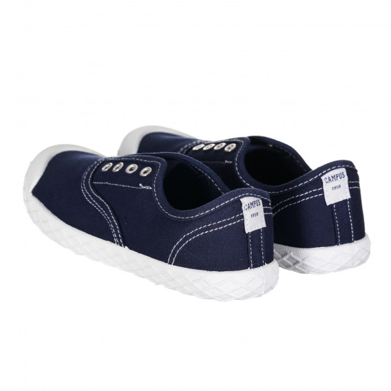 Πάνινα παπούτσια με λευκές λεπτομέρειες, σε σκούρο μπλε Chicco 257806 2