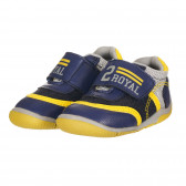 Πάνινα παπούτσια με κίτρινες λεπτομέρειες, σε σκούρο μπλε χρώμα Chicco 257814 