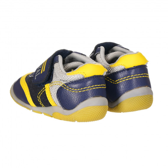 Πάνινα παπούτσια με κίτρινες λεπτομέρειες, σε σκούρο μπλε χρώμα Chicco 257815 2