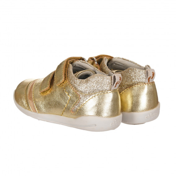 Πάνινα παπούτσια με μπροκάρ λεπτομέρειες, σε χρυσό Chicco 257863 2